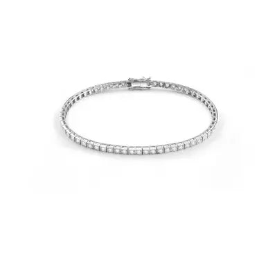 Bracciale tennis in oro bianco con diamanti Salvini