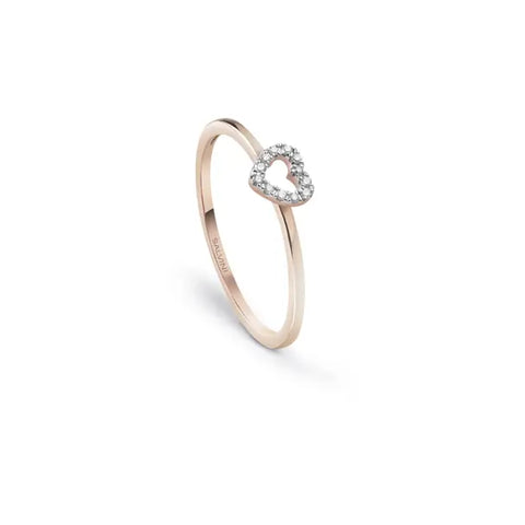Anello in oro rosa con diamanti Salvini