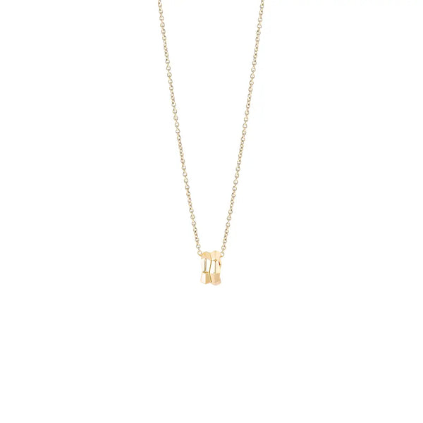 Collana in oro giallo con hybrid ceramic rossa Salvini