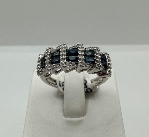 Anello Veretta con Zaffiri
