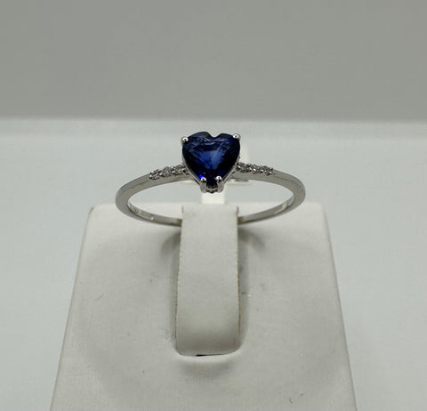 Anello cuore zaffiro Perry