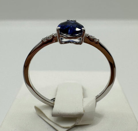 Anello cuore zaffiro Perry