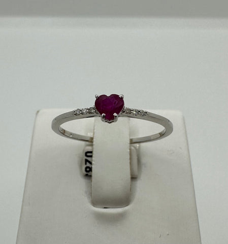 Anello cuore rubino Perry