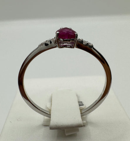 Anello cuore rubino Perry
