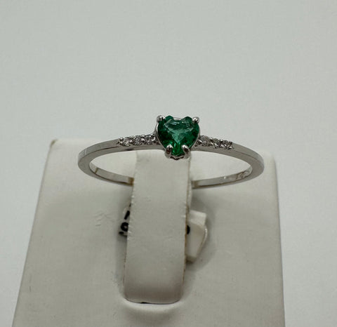 Anello cuore smeraldo perry