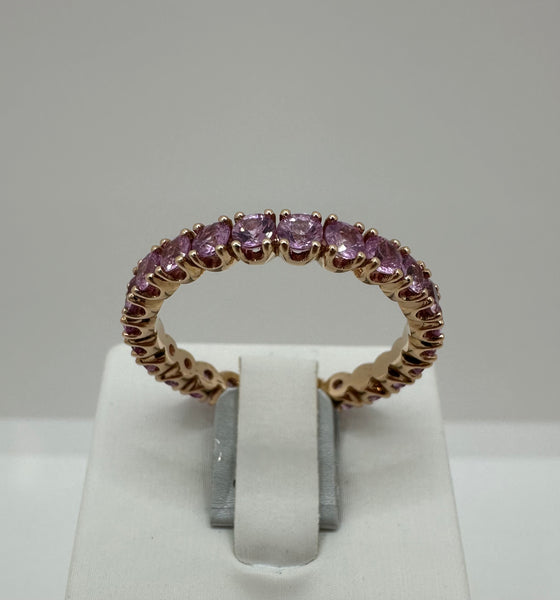Anello con zaffiri rosa