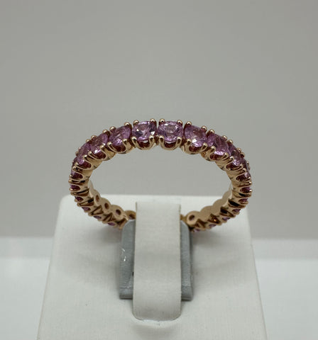 Anello con zaffiri rosa