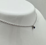 Collana Punto luce Poesia con Zaffiro Blu