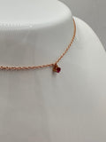 Collana Punto Luce Poesia Con Rubino