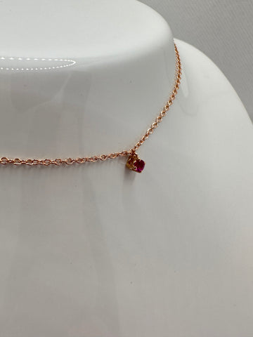 Collana Punto Luce Poesia Con Rubino