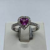 Anello cuore zaffiro Rosa ADR Gioielli