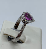 Anello cuore zaffiro Rosa ADR Gioielli