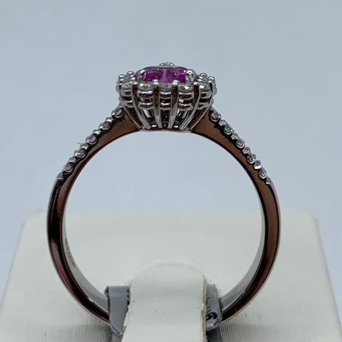 Anello cuore zaffiro Rosa ADR Gioielli