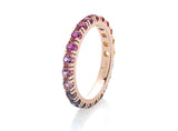 Crieri Anello Eternelle  Oro Rosa E Zaffiri Multicolor