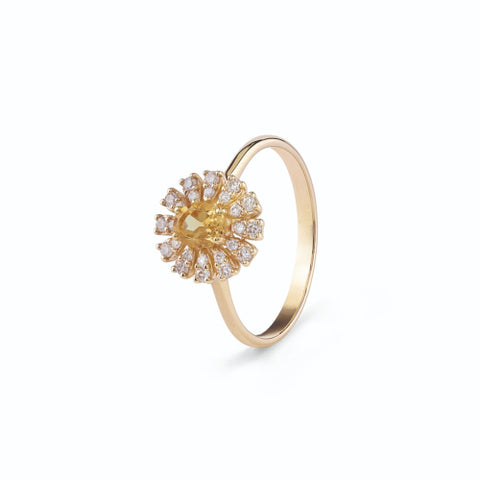 Anello GIRASOLE Bliss con Topazio Citrino