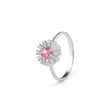 Anello Bliss GIRASOLE Zaffiro Rosa