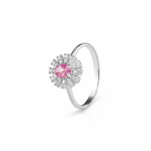 Anello Bliss GIRASOLE Zaffiro Rosa
